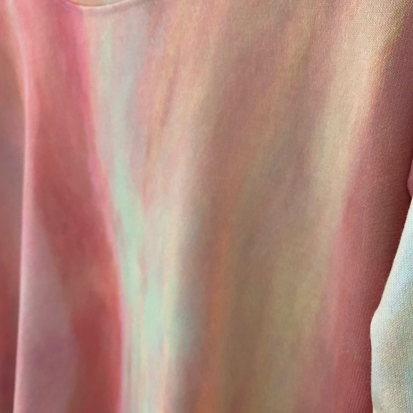 Soft Surroundings Bermuda Bay Watercolor Sweatshirt Top With Side Slits … - Picture 7 of 15